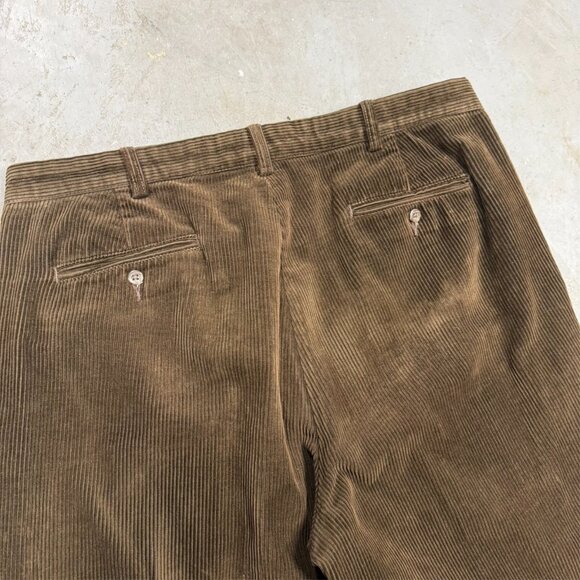 Vintage Polo Ralph Lauren Corduroy Pants Pleated Andrew Brown 100% Cotton 38x30 - Picture 8 of 9